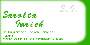 sarolta imrich business card